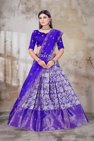 Stylish Soft Silk Lehenga Choli Set For Women