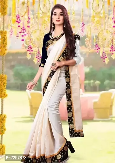 Stylish Chanderi Cotton Saree with Blouse Piece