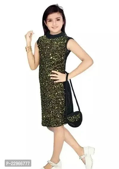 Fabulous Velvet Embellished Dress For Girls