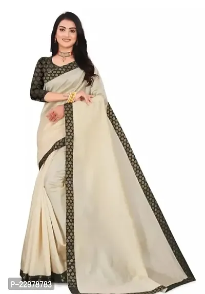 Stylish Chanderi Cotton Saree with Blouse Piece-thumb0