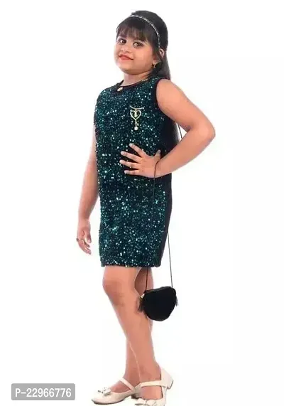 Fabulous Velvet Embellished Dress For Girls-thumb0