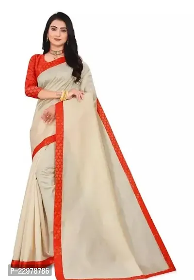 Stylish Chanderi Cotton Saree with Blouse Piece