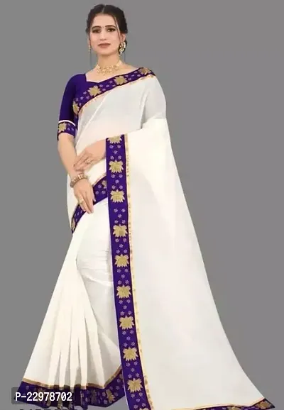 Stylish Chanderi Cotton Saree with Blouse Piece