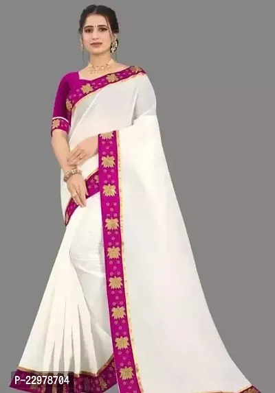 Stylish Chanderi Cotton Saree with Blouse Piece