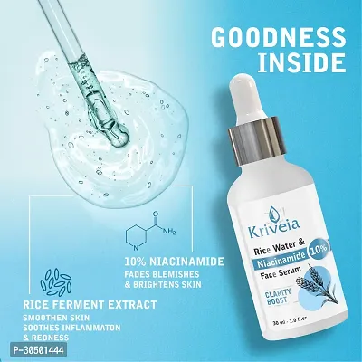 Kriveia Rice Water with 10% Niacinamide Face Serum for Oil Control  30ml Pack of 1-thumb3