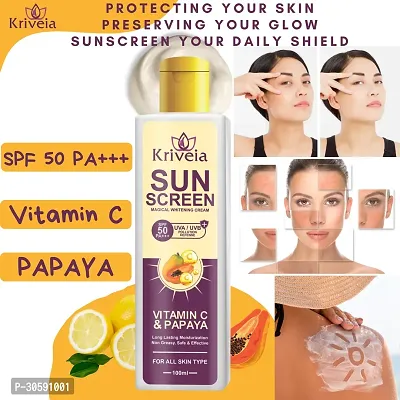 Natural Sun Protection Sunscreen Magical Lotion, Spf 50+++ Broad Spectrum Uva  Uvb Protection, Sunscreen