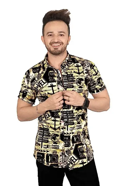 Trendy Men Crepe Printed Shirt Clothing Fabric