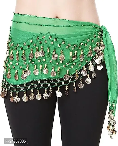 Classic belly dance coin belt hip scarf, make nice jingling sounds when you  shake it, Sides