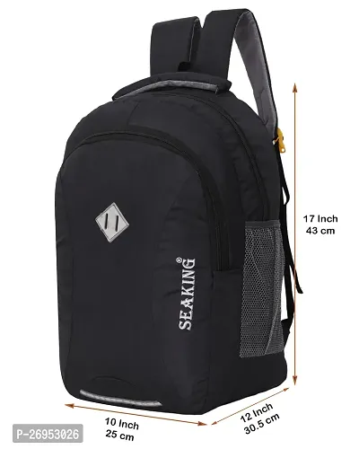 Medium 35 L Laptop Backpack Medium Daypack (Black)-thumb4