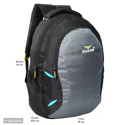 Stylish Black Waterproof Backpack For School College Office-thumb0