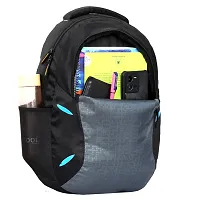 Stylish Black Waterproof Backpack For School College Office-thumb1