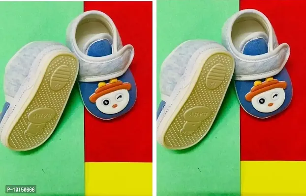 Comfortable Multicoloured Cotton Self Design Infant Shoes For Girls Pack Of 2-thumb0