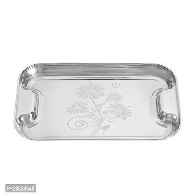 Ideal Kitchenware Durable Stylish Stainless Steel Multipurpose tray  Serving Tray Lemon Platter Cup Tray-thumb0