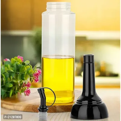 IDEAL PRIME Food-Grade Plastic 500ML Oil Dispenser/pour for Cooking, Easy Flow Oil and Vinegar Bottle, Liquid Dispenser, Transparent, Unbreakable (PACK OF 1) oil dispenser-thumb3