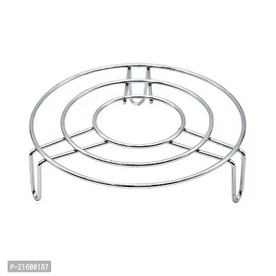 IDEAL PRIME Stainless Steel Hot Pot Stand Cooket Stand  Trivet/Cooker Steamer 3 Set Steel Trivet  (Pack of 3)-thumb2