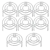 IDEAL PRIME Heat Resistance Stainless Steel Trivet Set (8 Piece) | Steel Hot Pot Stand Pot/Pan/Cooker Stand Table Top Stand Pack Of 8-thumb1