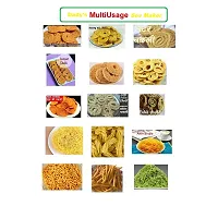 IDEAL PRIME Stainless Steel Sev Sancha Machine/Muruku Maker/Bhujiya Maker/Cookies/Namkeen/Noodles/Chakli Maker/Sev Maker/Farsan Maker/Gathiya Maker with 6 Jalis Pack Of 1-thumb4