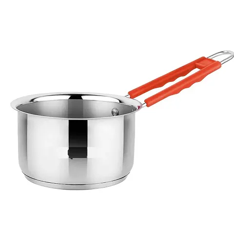 IDEAL PRIME Heavy Gauge Stainless Steel Milk Pan/Saucepan/Tea Pan/Milk Pot/Sauce Pot, (Induction Cookware) 1 Liter Pack Of 1