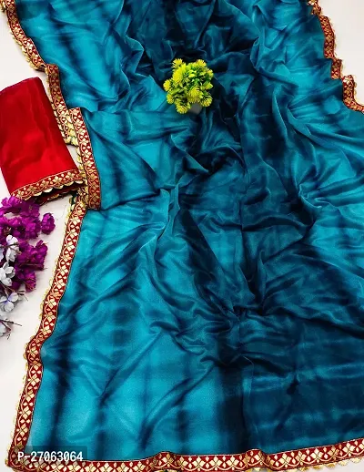 Beautiful Chiffon Saree With Blouse Piece-thumb0