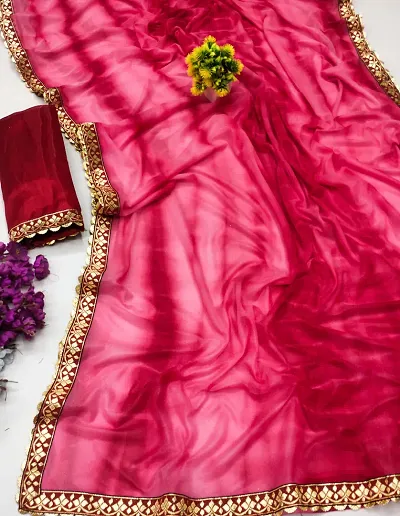 Elegant Chiffon Saree with Blouse piece 