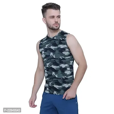 Prime Plus Sleeveless Tshirt for Men ? Gym T Shirts, Tank Top Sando, Workout Tshirts, Sports Vest, Running Tops, Summer Jersey, Beach Swimming Wear (Medium, Multicolor 3)-thumb3