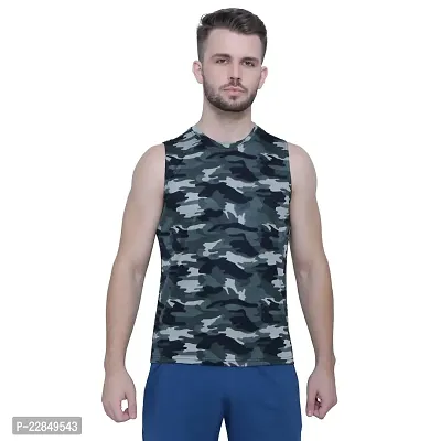 Prime Plus Sleeveless Tshirt for Men ? Gym T Shirts, Tank Top Sando, Workout Tshirts, Sports Vest, Running Tops, Summer Jersey, Beach Swimming Wear (Medium, Multicolor 3)-thumb0