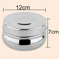 Steel Belly shape Kitchen Dabba with Lid storage box-310ML(Pack of 1)-thumb2