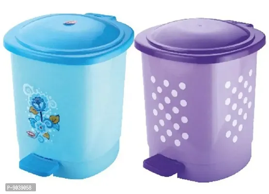 Classy Plastic Small Dustbin for Home  Office(Set of 2)-thumb0