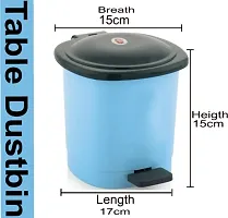 Classy Plastic Small Dustbin for Home  Office(Set of 2)-thumb3