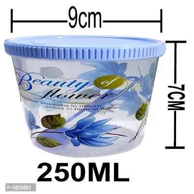 Round Shape Containers 250ml(Blue,Set of 3)-thumb2