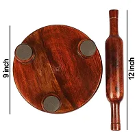 Natural Wooden Sheesham Chakla-Belan Set for Home  Kitchen(Pack of 1)-thumb2