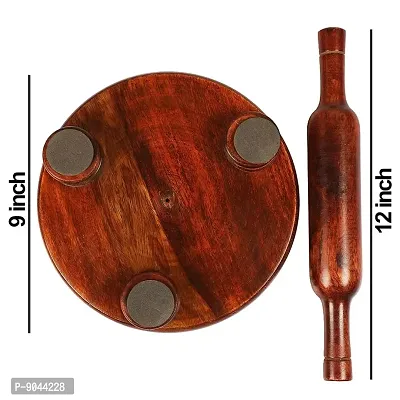 Natural Wooden Sheesham Chakla-Belan Set for Home  Kitchen(Pack of 1)-thumb3