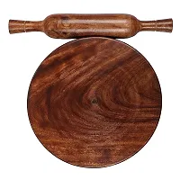 Natural Wooden Sheesham Chakla-Belan Set for Home  Kitchen(Pack of 1)-thumb3