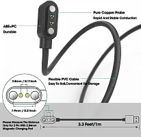 TEZINICX Magnetic 2 Pin, Watch Charger, W26 Plus Charger 44mm Adapter Length 45 cm Smartwatch Charger Compatible for USB W26/W26 and Charging Cable, Smartwatch-thumb1