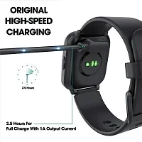 TEZINICX Magnetic 2 Pin, Watch Charger, W26 Plus Charger 44mm Adapter Length 45 cm Smartwatch Charger Compatible for USB W26/W26 and Charging Cable, Smartwatch-thumb3