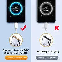 Realme 65W Super Vooc Charge,Data Sync Fast Charging Type-C Cable Compatible For Realme Xt,Realme Xt 730G,Realme X2,Realme C12,Realme 6 Pro,Realme Narzo 20A,Realme 7,Realme 7 Pro-White-thumb2