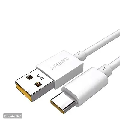 Realme 65W Super Vooc Charge, Data Sync Fast Charging Type-C Cable Compatible for Realme XT, Realme XT 730G, Realme X2, Realme C12, Realme 6 Pro, Realme Narzo 20A, Realme 7, Realme 7 Pro