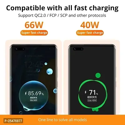 Realme 65W Super Vooc Charge, Data Sync Fast Charging Type-C Cable Compatible for Realme XT, Realme XT 730G, Realme X2, Realme C12, Realme 6 Pro, Realme Narzo 20A, Realme 7, Realme 7 Pro-thumb4