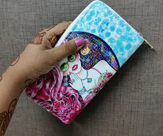 Trendy Synthetic Printed Clutches For Women