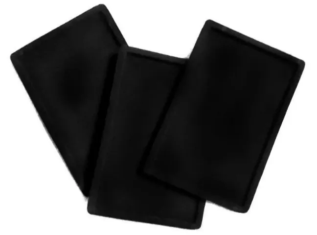 MS Black Velvet Tray 12x8 inch Display Jewel Vanity Box (Black) pack of 3 pcs
