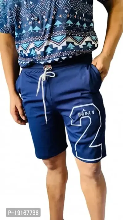 RG Garment Lycra Sport Shorts for Men |Gym Shorts for Men | Running Shorts for Men | Regular Shorts for Men Polyester (Color-Navu Blue)(Size-M)-thumb0