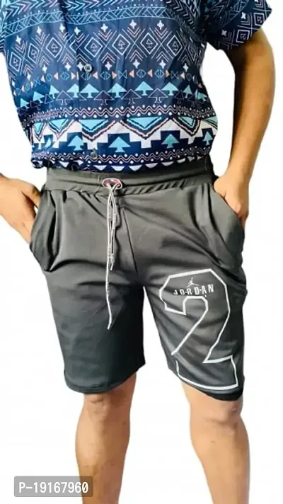 RG Garment Lycra Sport Shorts for Men |Gym Shorts for Men | Running Shorts for Men | Regular Shorts for Men Polyester (Color-Dark Gray)(Size-L)-thumb0