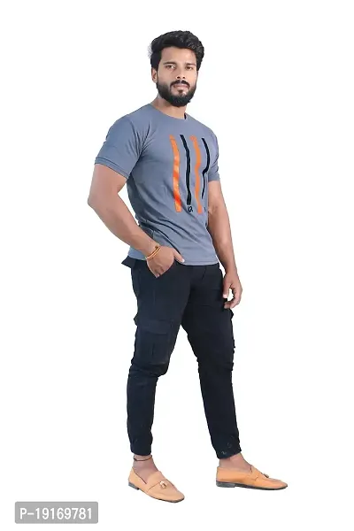 Men's Cotton Round Neck With Half Sleeve Casual T-shirt-thumb3