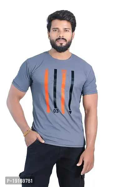 Men's Cotton Round Neck With Half Sleeve Casual T-shirt-thumb0