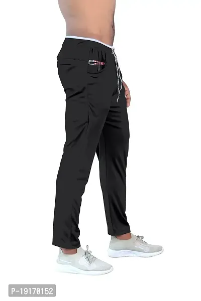 Men's Cotton Regular Fit Stretchable Athletic Loose Track Pants With Side Pockets-thumb2