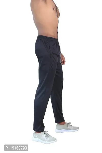 Men's Cotton Regular fit Running Track Pants with Zipper Pocket | Lowers for Men-thumb2