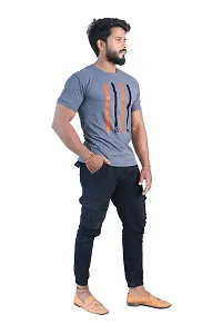 Men's Cotton Round Neck With Half Sleeve Casual T-shirt-thumb1