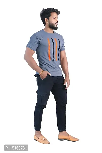 Men's Cotton Round Neck With Half Sleeve Casual T-shirt-thumb2