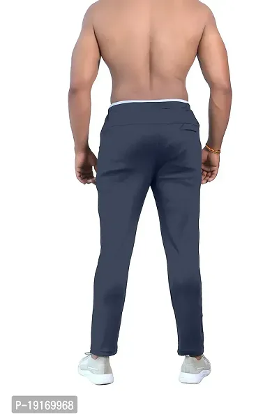 Men's Cotton Regular Fit Stretchable Athletic Loose Track Pants With Side Pockets-thumb4