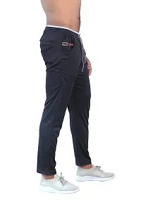 Men's Cotton Regular Fit Stretchable Athletic Loose Track Pants With Side Pockets-thumb1